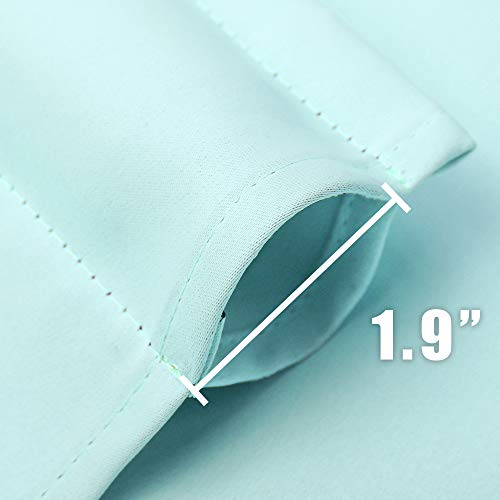 Aqua Blue Valances For Kitchen 1 Panel Darkening Solid Blackout Valance Curtains For Loft And Nursery Window With Rod Pocket 18 Inch Length For Girls Boys Bedroom Small Window 42 X 18 Inches #TOP5