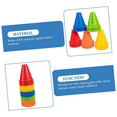 BESPORTBLE Barricadas De Rolo 25 Pçs Mini Cones De Tráfego Mini Bola De Futebol Cones De Tráfego De