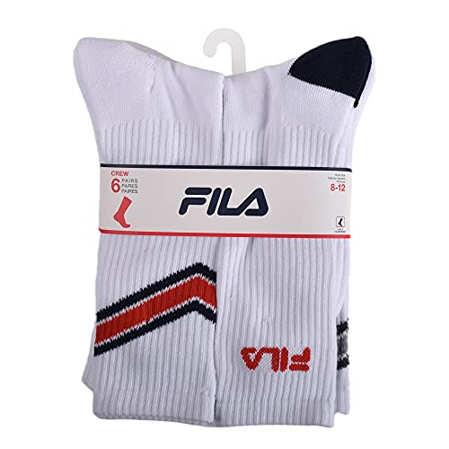Fila mens Striped Half Cushion Crew Socks3