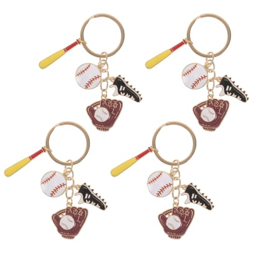 Porte-clés de baseball anti-perte lot de 4 pour retrouver vos clés de voiture