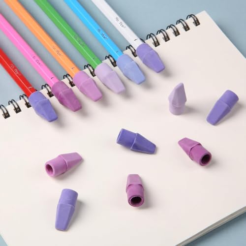 Image of Mr. Pen- Pencil Erasers Toppers, 500 Pack, Colorful | Latex Free, No Smudge, Mr Pen Erasers for Pencils
