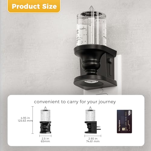 Image of L LOHAS LED Flameless Candle Night Light, 2 Pack Amber Night Lights Plug into Wall, 0-100LM Dimmable Nightlight, LED Candle Night Light with Light Sensor, for Living Room, Bathroom, Hallway