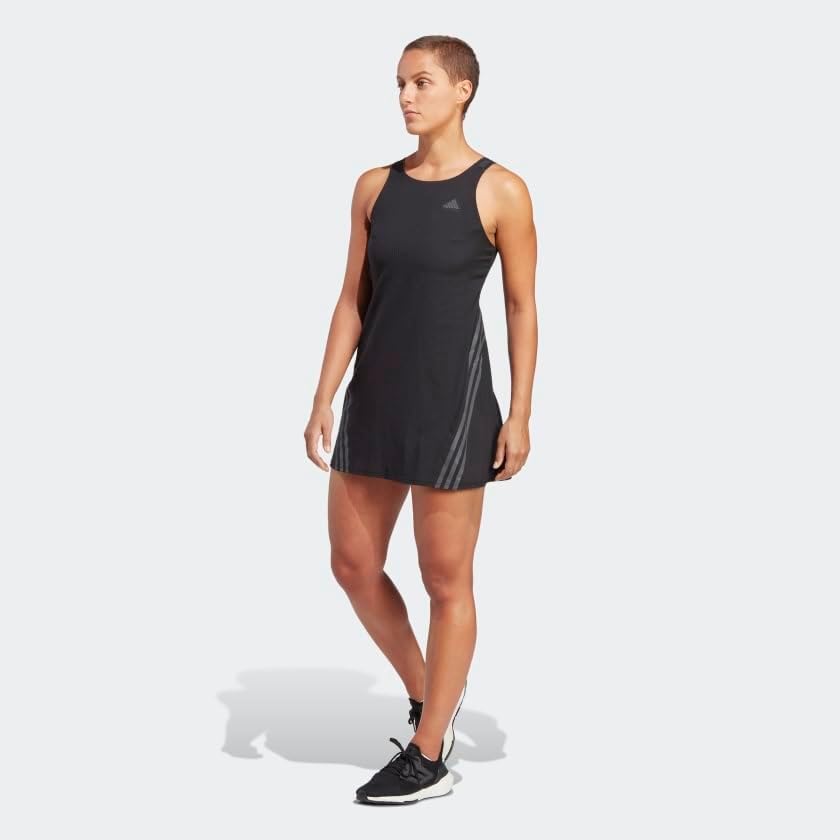 adidas Womens Ri 3S Sum Sleeveless Mini Dress Running Casual - Black - Image 2