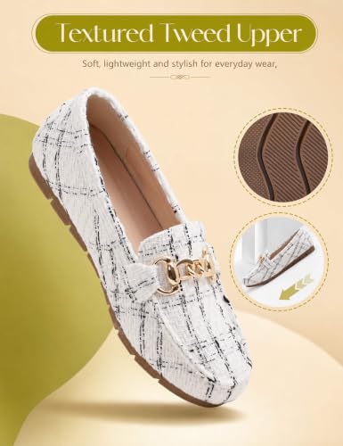 Image of Loafers for Women Comfortable Slip On Flats with Memory Foam Insole for Daily Wearing
