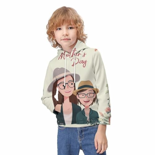 Sweat à capuche multicolore garçon 12-14 ans motif 3D Maman & Fille
