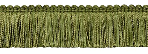 DÃ‰COPRO Doric Khaki Green Duke Collection Thick Brush Fringe 1 3/4 inch Long Style# 0175SB-RYN Color: L50 (Sold by The Yard)