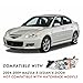 TUSDAR Headlights Assembly Fits 2004-2009 Mazda 3 Sedan 4-Door Halogen Projector Headlamp Chrome Housing with Amber Reflector