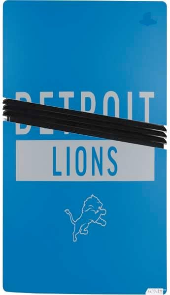 Skinit Decal Gaming Skin Compatible with PS5 Pro Bundle - Officially Licensed NFL Detroit Lions Blue Performance Series Design