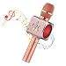 SZBXD Bluetooth Karaoke Microphone, 4-in-1 Wireless Portable Handheld Karaoke Kids Adults Mic Speaker Machine Christmas Birthday Gift Home KTV Party for Android/iPhone/PC (Rose Gold)
