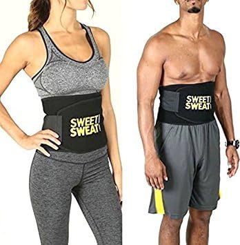 VINGABOY Sweet Sweat Slimming Belt/Tummy Trimmer Hot Body Shaper Slim Belt/Hot Waist Shaper Belt Instant Slim Look Belt for Men and Women Pack of 2