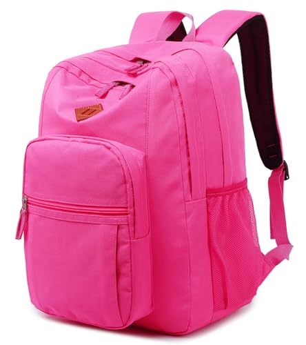 Image of abshoo Girls Solid Color Backpack For College Women Water Resistant School Bag (HotPink)