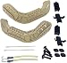 H World Shopping Airsoft Paintball Military Side Rail Set Guide Accessories for MICH Helmet (DE)
