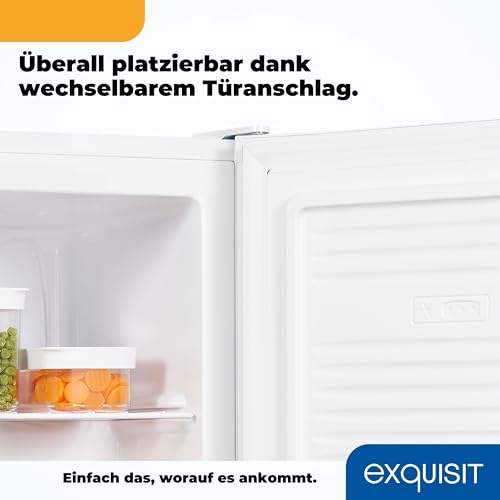 Exquisit Mini-Gefrierschrank, Gefrierschrank klein, 33 Liter, 4-Sterne-Gefrierfach, Kompakt, Temperaturregelung, GB505-040E weiss