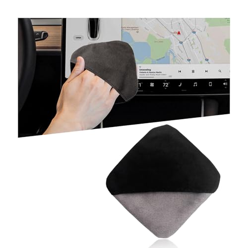 LunarCharm panno di pulizia per schermi auto, tampone di pulizia quadrato in microfibra per schermi auto, panno pieghevole per touchscreen, facile da trasportare