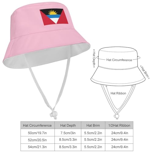 Bucket Hat for Boys and Girls, Antigua and Barbuda Flag Pattern Lightweight,Nylon Packable Bucket Hats,Fun Outdoor Vacation2
