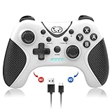 Switch/スイッチ コントローラー Bingoods switch2 プロコン 背面ボタン付き マクロ編集 自動連射/連射ホールド Bluetooth5.0ワイヤレス接続 6軸ジャイロセンサー搭載 スリープ解除 Switch1/2/Android/iOS13.0+/PC対応 日本語取扱説明書付き （ホワイト&ブラック）