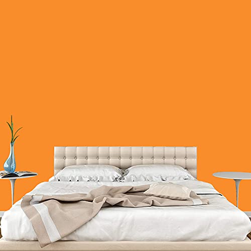 Image of Jaamso Royals Orange Plain matt Wallpaper - Self Adhesive, Water Proof, Peel and Stick Sticker (60 CMx 50 CM0 CM, Orange)