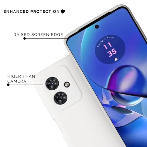 Image of SPRIG Compatible with Moto G54 Premium SilkTone Back Cover Drop Tested Shock Proof Mobile Case for Men, Women, Boys and Girls with Camera Protection (White)