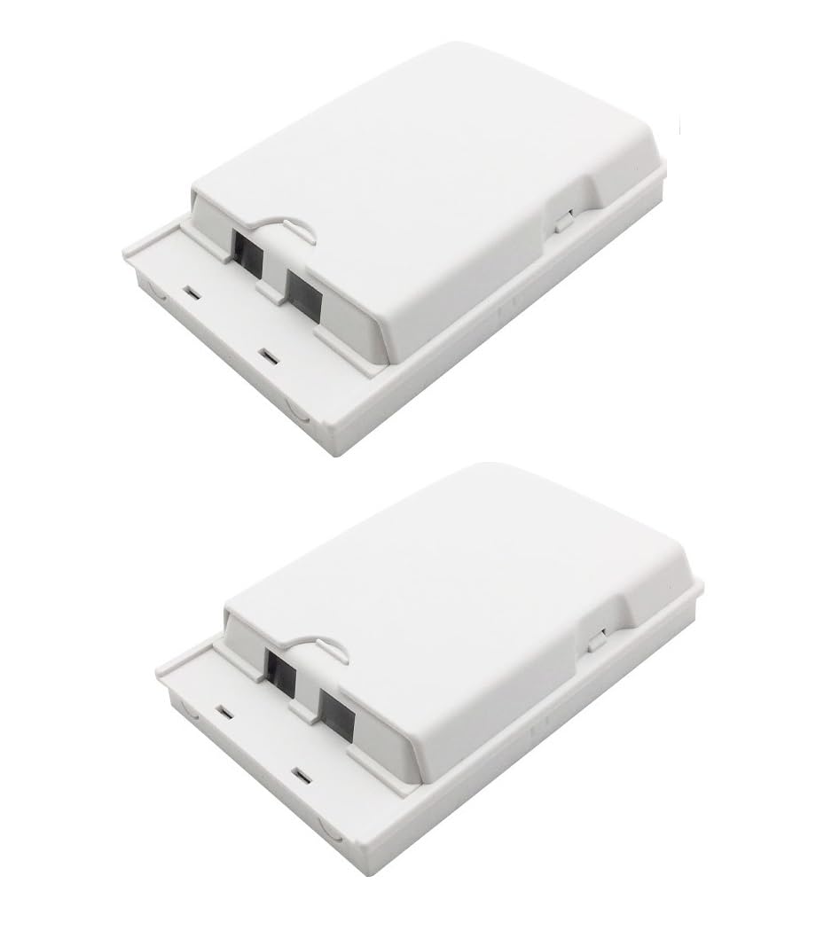 Hanutech FTTH Mini Fiber Optic junction box Fiber Distribution Box 2 Cores Face Plate Wall Mount Termination Box Slide Box (Pack of 2)
