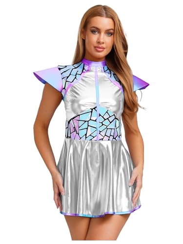 Costume d'alien pour femmes idéal pour briller en concert et rave
