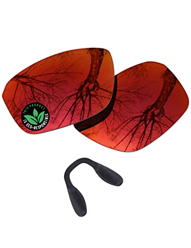 Image of Raydi Polycarbonate Replacement Lenses & Nosepads for Oakley Split Shot OO9416 Rectangular Sunglasses