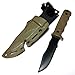 generica Airsoft Piezas de repuesto CYMA Soft Rubber Plastic M37 Seal Pup Knife(cuchillo falso no afilado) con vaina marrón tostado
