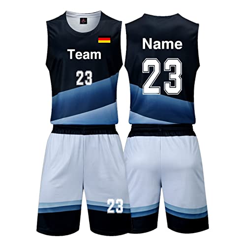 LAIFU Benutzerdefinierte Basketball Trikot Basketball Trikot Herren Individuell Gestaltbar Mit Beliebigem Namen und Nummer