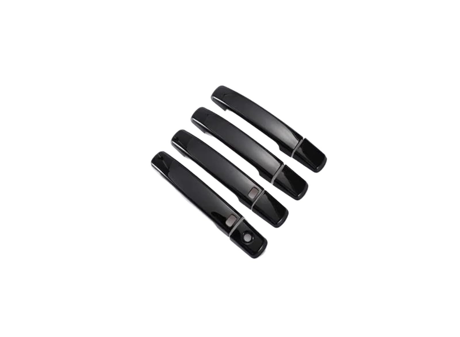 HCKCLMBMZW for Nissan for Qashqai J10 2007-2013 Glossy Black Chrome Car Door Handle Cover Stickers Styling Accessories Door Handle Cover(Black B)