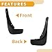 Partuto Mud Flap Splash Guard - Car Front & Rear Side Mud Guards - for Volkswagen Golf 4 2003-2008 Plastic Black with Mount Accessories - 1 Set