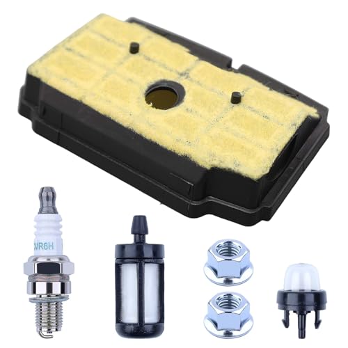 Hyceker MS193T MS194T Air Filter Tune Up Kit for Stihl MS193T MS193TC MS194T MS 193T 194T Chainsaw Air Cleaner Primer Bulb Spark Plug Bar Nuts Service Kit 11371201604