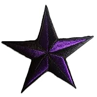 b2see Toppa Stella Rock Toppa termodesiva Toppa Patch Toppa Stelle Nero 7 cm