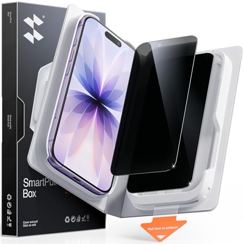 SMARTDEVIL 2 Pack Tempered Glass for iPhone 17 Privacy Screen Protector Military-Grade Shatterproof Protection 9H Hardness Anti-Spy Privacy Film Fast & Easy Installation Case Friendly Design