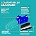 Plantar Fasciitis Heel Cup Protectors - Promifun Heel Cups for Heel Spur,Achilles Tendinitis,Cracked Heels,Heel Pain Relief Products - Gel Heel Cushion Pads,Blue,Large(W 9.5-13 / M 8.5-14)