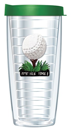 Signature Tumblers Tee Time Golf w/Grass Green Lid Tumbler Cup