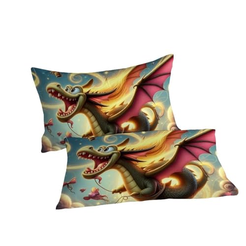 Housse de couette 3D dragon fermeture éclair parure de lit enfant 3 pièces - 7