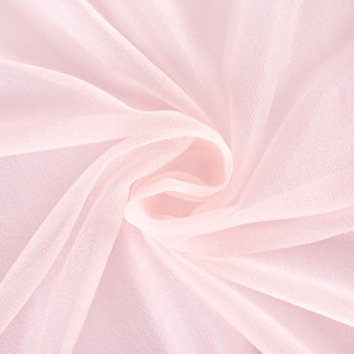 Image of Blush Pink Wedding Glitter Arch Draping Fabric 29 inch x 6.5 Yards 3 Panels Sheer Backdrop Curtains Drapery for Summer Wedding Ceremony Birthday Party Indoor Ceiling Decor