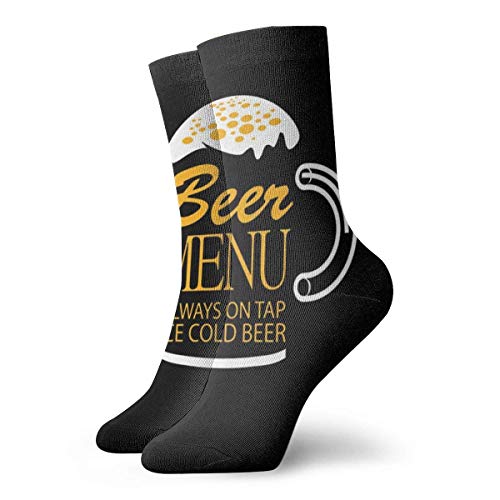 shizh Calcetines deportivos unisex con logo de cerveza novedosos 30 cm