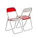 Chaise pliante rembourrée - pour le bureau - rouge/blanc - lot de 2