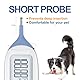 Pet Thermometer, Freundliche kurze Sonde, bequem, flexibel, 10-Sekunden-Messung, Rektalthermometer für Hunde und Katzen, 30 Sondenabdeckungen enthalten