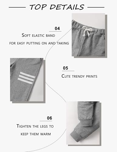 Image of Toddler Boy Clothes Long Sleeve Hoodie Sweatsuits Tops and Pants 2Pcs Boys Fall Winter Outfits Set