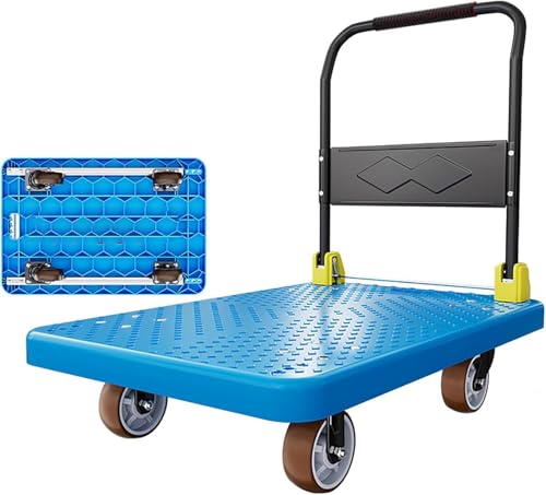 Carretilla de plataforma plegable con ruedas silenciosas miniatura 1