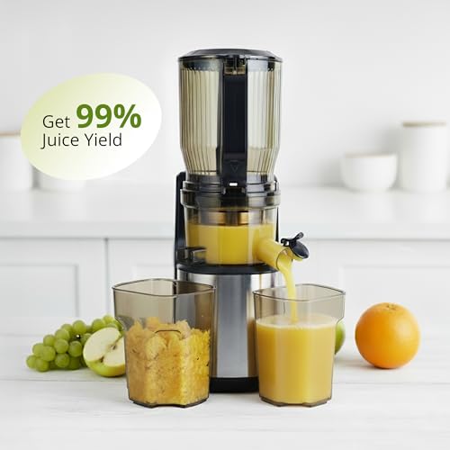 Image of iBELL Cold Press Juicer For Home, Slow Juicer, 300W, All-In-One Juicer for Fruits, Vegetables & Nut Milk, 13 cm Wide Mouth, High Juice Yield, Low Noise, Easy Clean, 10-Year Warranty