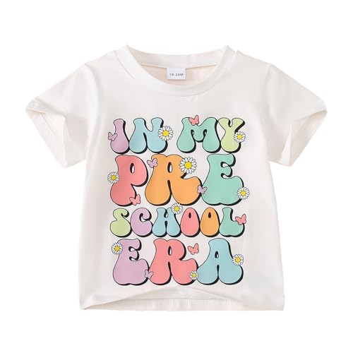 Toddler Girl Summer Clothes First Day of School Outfits in My Pre School Era Shirt