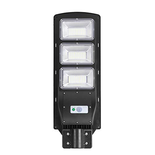 TAKE FANS Lampadaires solaires, 90W 180LED lampadaires solaires, Lampe extérieure avec télécommande, contrôle de la lumière, Induction du Corps Humain pour Jardin de Jardin