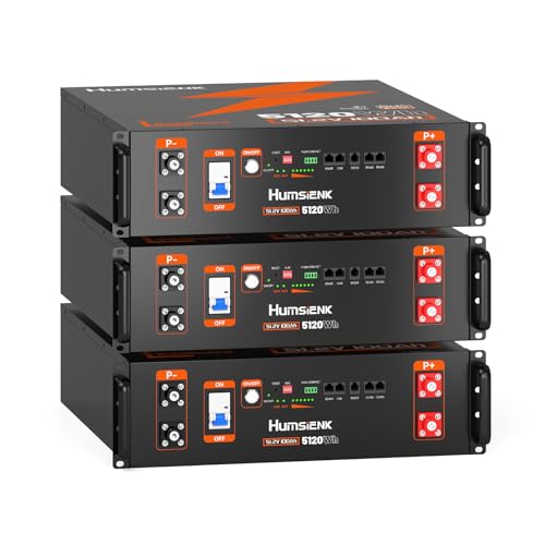 HumsiENK 48V 100Ah LiFePO4 Battery for Off-Grid Power