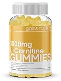GN Acetyl L-Carnitine Gummies | 60 L carnitine Gummies for Men & Women - 1000mg Acetyl-L-Carnitine per Serving with Ashwagandha, Vitamins B6, B12 | Mango Flavour, Non-GMO & Suitable for Vegans