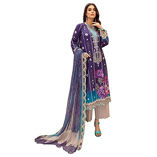 stylishfashion Ready to Wear Pakistani Indian Designer Cotton Printed Shalwar Kameez Plazzo Pant Suits with Dupatta (Choice 5, 14 US XXL (Chest-46 Waist-42))