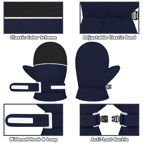 Toddler Snow Gloves Baby Mittens 6-12 Months Toddler Gloves 18-24 Months Waterproof Toddler Mittens 2T Baby Boy Mittens