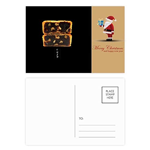Cartes postales en noyer de lune pour Noël, lot de 20 pièces festives