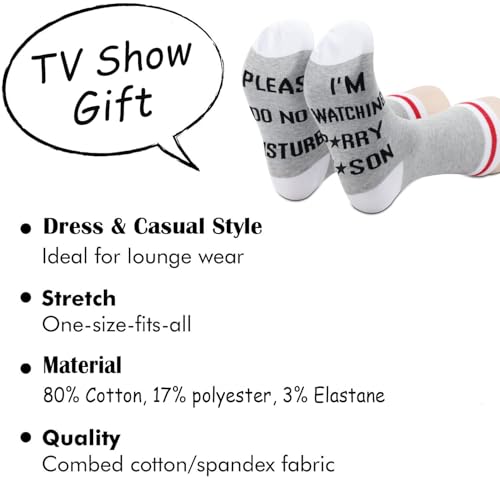 TSOTMO 2 Pairs TV Show Merch Socks TV Show Fans Crime Series Gift for Crime Lovers2